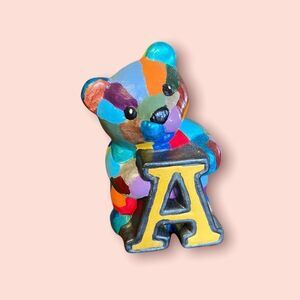 CERAMIC Bear Letter A